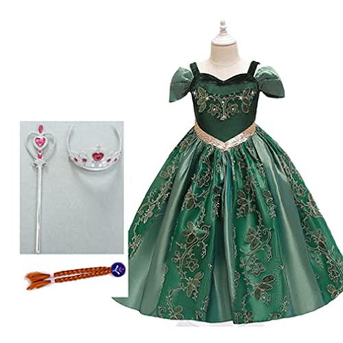 ELDTEC Fairytale Dresses Girls Snow Princess Anna Cosplay Costume