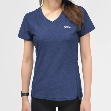 【A-MYZONE】女款 親膚快乾 機能短袖上衣 靜謐藍