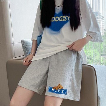 時尚胖家居短褲mm運動五分褲休閑睡褲中褲夏季斤200女裝大碼寬松