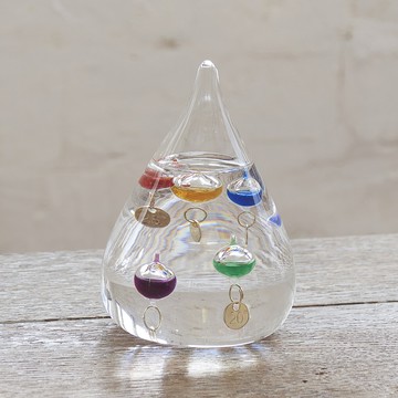 【伽利略溫度計】日本 水滴型溫度計S 彩色漂浮氣球 浮球溫度計 玻璃擺飾 日本原裝進口 熱賣中!