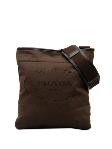 Prada Pre-Owned - 2000-2023 logo-jacquard cross body bagcirca 2000-2023 - women - Canvas - One Size - Brown