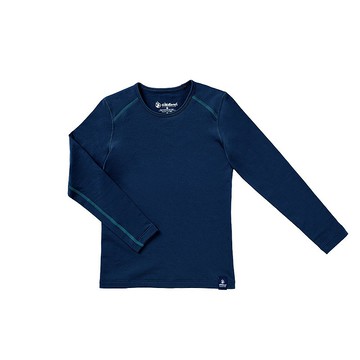 【Wildland 荒野】輕量鍺纖維親膚保暖衣 男童 深藍色 W2670-72