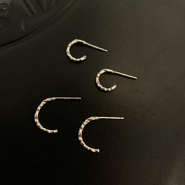 小寶s925純銀C形紋理獨特耳環女2022年韓國氣質網紅簡約設計感