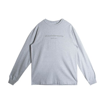 alexanderwang 密織平紋針織布發泡品牌標誌長袖 t 恤