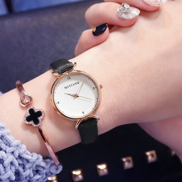 MSTIANQ 米士奇 純愛表白-好有型網紅少女心大人氣手錶-黑色/32mm