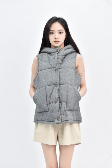 (S) majji 灰色背心外套
