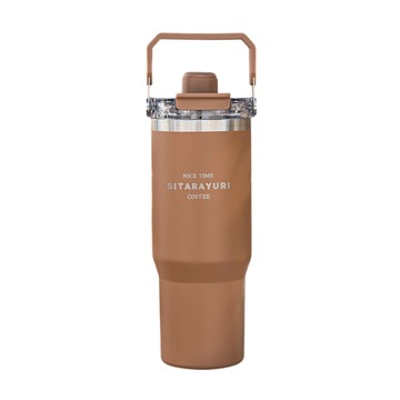 【H&R安室家】SITARAYURI磁吸蓋附吸管可手提304不鏽鋼保溫杯900ml(H16)咖啡
