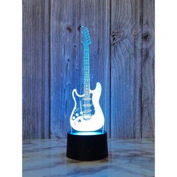 吉他七彩小夜燈觸控變色裝飾臺燈臥室床頭氛圍燈電競房電腦桌燈