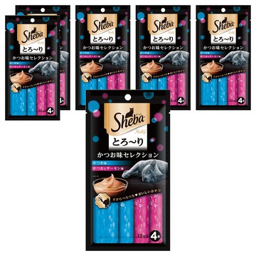 Sheba 希寶 誘惑泥 貓肉泥 鰹魚&鰹魚 + 鮭魚  48g  6袋