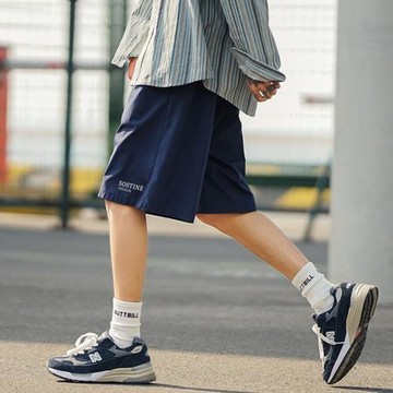 短褲男夏季薄款褲子日系cityboy速干褲直筒寬松五分褲休閑運動褲