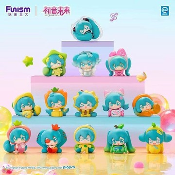 ⚡️小象嚴選⚡️正版玩樂主義初音未來水果糖主題QFace系列盲盒手辦公仔擺件禮物 初音未來盲盒手辦 初音未來擺件