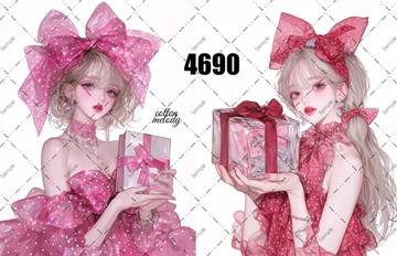 original sticker no.4690 人物貼紙 原創貼紙 原創人物貼紙 裝飾貼紙 cotton melody