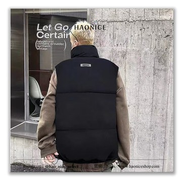 【HAO NICE】 美式潮流 FOG Essentials STACK FEAR OF GOD ESSENTIALS秋冬新款 羽绒背心 素色百搭