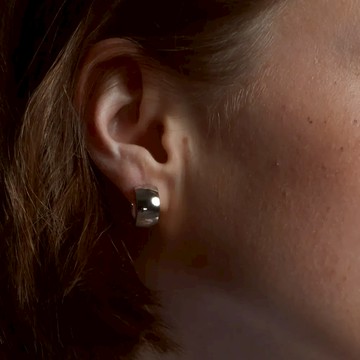 LESIS｜Silver Hoop 純銀寬版耳環