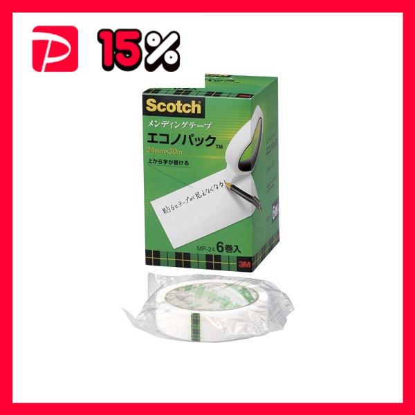 （まとめ） 住友スリーエム スコッチ(R)メンディングテープ エコノパック(TM)製品 （大巻）巻芯径76mm MP-24 6巻入 〔×2セット〕