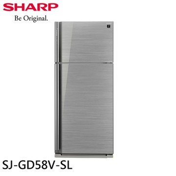 SHARP 夏普 自動除菌離子變頻雙門電冰箱 SJ-GD58V-SL