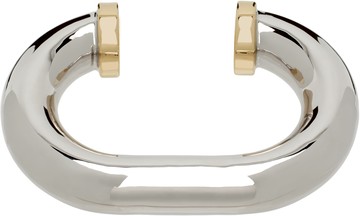 Rabanne 银色 XL Link Twist 手镯
