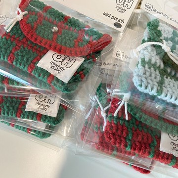 柔軟針織卡夾零錢包