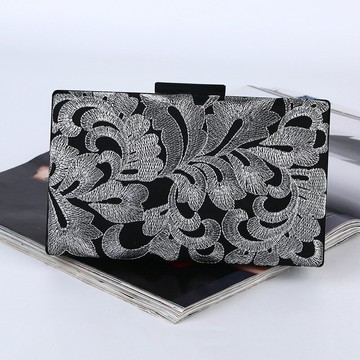 【巴黎精品】現貨+預購 晚宴包手拿包-復古刺繡小方包鍊條女包包2色v1ah37