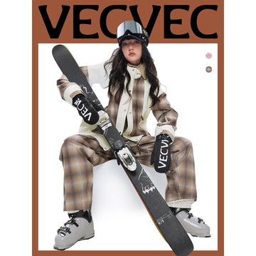 【官方正品】VECVEC單雙板滑雪服套裝 自由式3L羊羔絨女款滑雪服 保暖防風防水透氣耐磨滑雪服 成人滑雪服套裝 女士滑