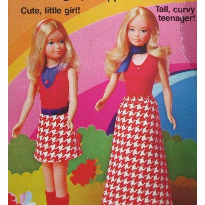 Barbie(バービー) GROWING UP スキッパー 人形 / 洋服 - 2 人形 in 1 For Twice as Much Fun!  (1974 Matt | LINEブランドカタログ