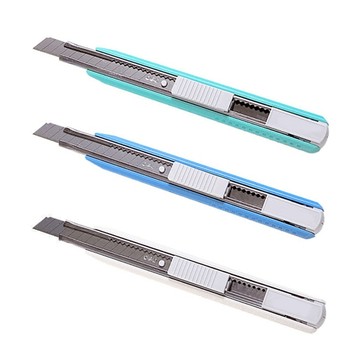 優質美工刀 裁紙切割刀 拆信文件刀 不鏽鋼刀 合金刀 文具用品 客製化禮品專家4856