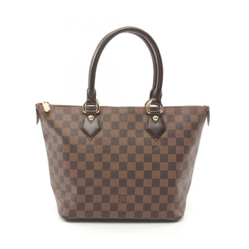 LOUIS VUITTON LV 路易威登 棕色 棋盤格帆布 Saleya PM 手提包 N51183 【二手名牌BRAND OFF】