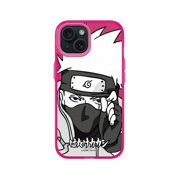 iPhone 15 Clear 粉漾桃 - 火影忍者 Naruto - 黑白系列-卡卡西