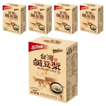 健康時代 台灣鹹豆漿 葷 32g x6包  192g  5盒