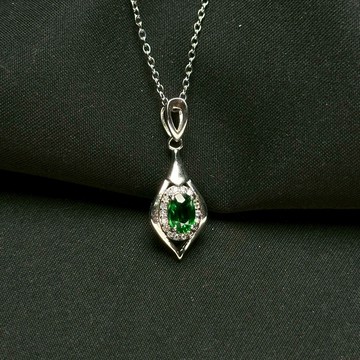 翠綠湧泉 | 沙弗萊 綠石榴石 國外帶回 溫柔的愛 收藏珠寶級 寶石項鍊 925純銀 S23AS20-67