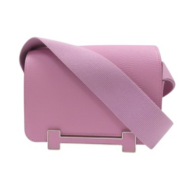 HERMES 愛馬仕 棉葵紫 Mysore山羊皮 Geta 肩背包 U刻 【二手名牌BRAND OFF】