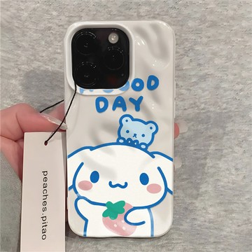 喫草莓玉桂狗 適用蘋果17Promax手機殼 iPhone16 15 14 13 12 11 軟殼 隕石殼 波浪保護殼