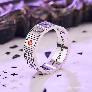 遊戲人生戒指 倖運石正版聯名二次元動漫週邊 空白休比指環銀飾