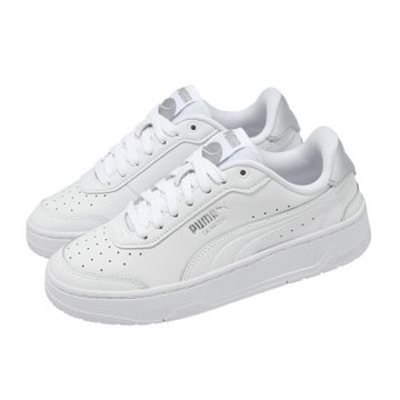 Puma 休閒鞋 CA Match Metallic Wns 女鞋 白 銀 復古 皮革 小白鞋 404357-01