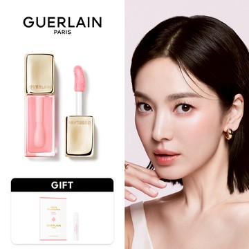 宋慧喬愛用推薦💘限時贈針管香水【Guerlain】嬌蘭KISSKISS法式之吻 波光蜜漾護唇油 258 嫩粉色｜滋潤型