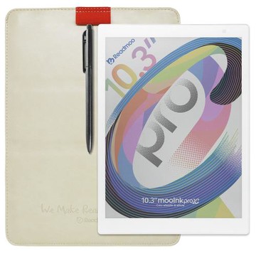 Readmoo讀墨 mooInk Pro 2C 10.3吋電子書平板 (彩色)+10.3 吋折疊皮套－雲遊白