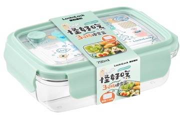 樂扣樂扣ECOZEN三分隔便當盒750ml-綠