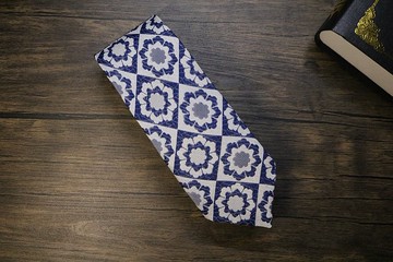 青花瓷与领带 色织系列大气设计 暖男文青必备