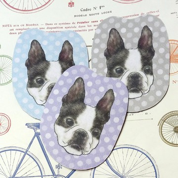 波士頓梗-大頭杯墊-不織布吸水杯墊~