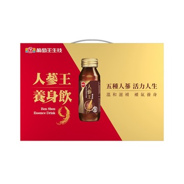 [家速配]葡萄王人蔘王養身飲60mlx6瓶禮盒