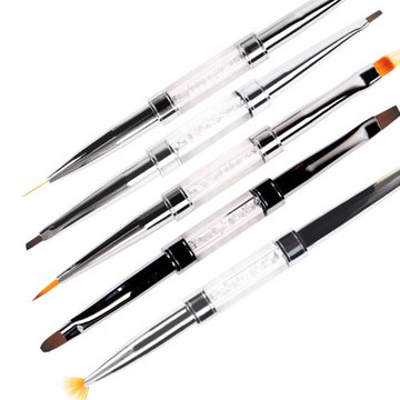 美甲筆彩繪套裝扇形暈染戳戳漸變格紋筆多功能美甲刷萬能筆光療筆