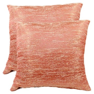 J&N 閃亮抱枕 Set 2個 填充棉 居家擺飾  45 x 45cm  晶紅