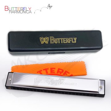Butterfly 蝴蝶複音24孔口琴 A#調