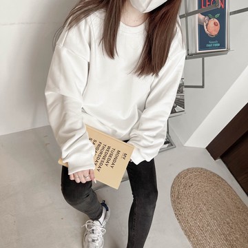 【AMERO】男女款 長袖素面大學T 寬鬆版型 情侶裝