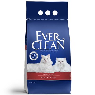 【EVER CLEAN 藍鑽貓砂】多貓抑菌貓砂(微香) 4.2kg