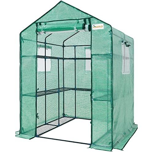 KING BIRD Upgraded Walk-in Greenhouse for Outdoors, Thickened PE Cover  He