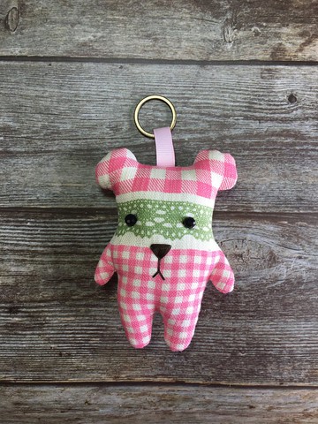 +蕾絲眼罩+熊熊鑰匙圈-大格帽