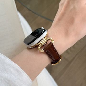 真皮錶帶 蘋果錶帶 小蠻腰 適用 Apple watch S10 9 8 7 6 se se2 46mm 45 44mm