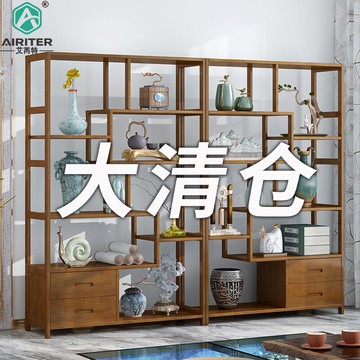 博古架實木中式多寶閣古董架現代簡約茶葉柜茶具隔斷展示柜置物架