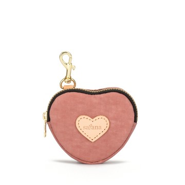 【satana】Soldier 趣淘愛心零錢包-陶土紅 (SOS3190)｜卡片鑰匙包 零錢袋 配件包 隨身小包 小錢包